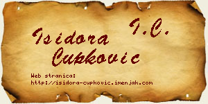 Isidora Čupković vizit kartica